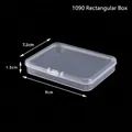 Small transparent rectangular plastic jewelry storage box with lid, 9x7.2x1.5cm - 9.0 Small Rectangular Box (9*7.2*1.5cm)