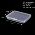 Small clear plastic storage box for jewelry and earplugs with 10x7.7x1.5cm measurements - 10.0 Small Rectangular Box (10*7.7*1.5cm)