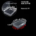 Transparent rectangular PP plastic storage box 6.5x4.5x1.5cm for organizing small hardware parts - 1565 Rectangular Box (6.5*4.5*1.5cm)