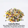 Multicolor PVC artificial rice model set featuring seven realistic grain colors - Colorful Simulation Rice (500g)