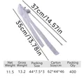 Interactive cat teaser wand fairy stick featuring long white ribbons and small bells - Grey Ribbon Pom-Pom Style