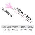 Interactive pink feather cat teaser wand with sparkly handle for exercise and entertainment - Pink Feather Brush Style