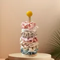 Support de rangement créatif en bois massif pour chouchous avec présentoir coloré - Support à Élastiques Taille Moyenne en Bois avec Décor de Boule