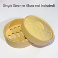 Petit panier à vapeur factice en plastique jaune, unité seule sans petit pain - Seul grand panier vapeur (sans pain) / Jaune