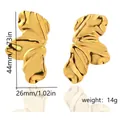 High-quality gold-plated irregular geometric earrings with dimensions and weight info - Irregular Mirror Geometric (Style 5)