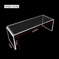 Clear acrylic U-shaped display stand for desktop organization and storage display - Medium (21.9x7.5x7.2cm) Single
