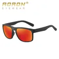 Sporty polarized sunglasses featuring red mirrored lenses and a matte black frame - Black Frame Red Mirror