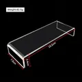 Transparent acrylic display stand riser 19.2x7.5x3.4cm for desktop organization - Small (19.2x7.5x3.4cm) Single