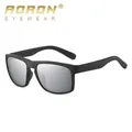 Men's sports polarized photochromic sunglasses with silver mirrored lenses - Black Frame Silver Mirrored Lens