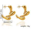 Chic gold-plated irregular geometric drop hoop earrings for a bold fashion statement. - Irregular Block Geometric (Style 10)