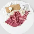 Elegant pink and cream pleated printed satin square silk scarf for women, 70cm size - 70cm / Pink Floral