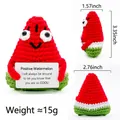 Handmade crochet positive watermelon doll for desk decoration with size dimensions and weight - Watermelon