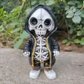 Cool skeleton figurine in black hoodie and white sneakers for Halloween decor - 15*6*6CM / Black Hoodie Skull