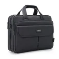 Professionele grote zakelijke aktetas voor heren van zwarte Oxford-stof laptoptas - Meerlaagse Opbergaktentas (3291#) / donkergrijs
