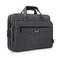 Professionele donkergrijze zakelijke laptoptas van Oxford-stof met metalen ritsen - Multifunctionele Aktentas Met Partitie (3293#) / donkergrijs