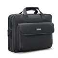Professional grey Oxford fabric business briefcase with multi-compartments for laptop - Wear-resistant Reinforced Briefcase (3294#)