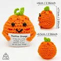Handmade crochet positive orange toy desktop ornament with a tiny motivational card - Ugly Orange
