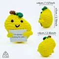 Handmade crochet positive potato doll with encouraging message for desktop decoration - Mango
