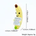 Small handmade crochet positive energy banana toy gift for cute desktop decoration - Banana