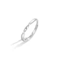Polished sterling silver Mobius twist ring with a minimalist design for men and women - Adjustable Open / QJ0007 Men's Style (S999 Silver)