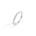 Elegant Mobius 999 silver adjustable ring with sparkling zircon inlay for couples - Adjustable Open / QJ0007 Women's Style (S999 Silver)