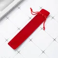 Funda de terciopelo rojo con cordón para bolígrafos de lujo y embalaje de regalos - 17.7x3.5cm / Rojo