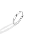 Elegant sterling silver 999 Mobius ring with minimalist twisted adjustable design - Adjustable Open / J0389 Men's Style (S999 Silver)