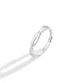 Minimalist polished Mobius sterling silver 999 open ring with elegant twist design. - Adjustable Open / J0259 Men's Style (S999 Silver)
