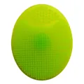 Soft lime green silicone baby hair wash and facial cleansing brush for sensitive skin - Green