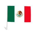 Durable Mexico car window flag with sturdy white plastic mount for football fans - Bunting Flag
