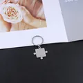 Portachiavi creativo in acciaio inossidabile a forma di puzzle per coppie, regalo unico - Puzzle Convesso