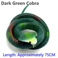 Juguete de serpiente cobra de goma verde oscuro realista para bromas, longitud aprox. 75 cm - Aproximadamente 75cm / Cobra Verde Oscuro
