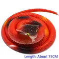 Realistic red rubber cobra snake toy for pranks and practical jokes, length 75cm - Approx 75cm / Red Cobra