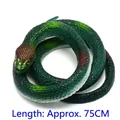 75cm realistic dark green rubber snake toy for prank, halloween and garden decoration - Approx 75cm / Dark Green Field Snake