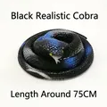 Realistic black and blue rubber cobra snake toy for pranks and jokes, length 75cm - Approx 75cm / Black Cobra