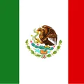 High-quality digital graphic of the Mexican national flag with central coat of arms - Mexico Flag / 60x90cm