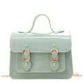 Stylish light green jelly Cambridge crossbody bag with gold chain and top handle - Light Green