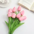 Künstlicher Tulpenstrauß aus PU in Rosa für Heimdekoration und Hochzeitssträuße - Kirschblütenrosa