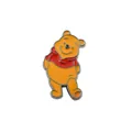 Cute Winnie the Pooh enamel pin badge featuring classic yellow bear and red shirt design - Cartoon Yellow Bear Standing Style (xz1601)