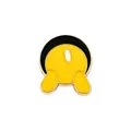 Cute yellow cartoon character butt enamel pin with gold metallic finish - Yellow Cartoon Character Back Style (xz1604)