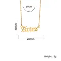 Vista dettagliata della collana zodiaco Ariete in acciaio dorato con catena 50cm - Ariete Oro