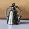 Llavero de campana de la suerte gris bronce minimalista con acabado pulido - Estilo de llavero de campana / Gris metalizado
