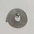 Collar de cadena de caja minimalista de acero inoxidable plateado para hombre y mujer - Solo Cadena Tejida Sin Colgante / Plateado