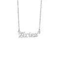 Collana segno zodiacale Ariete in acciaio inossidabile con ciondolo gotico - Ariete Argento