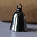 Sleek dark chrome motorcycle lucky bell pendant charm for necklaces or keychains - Pendant Only (No Chain) / Gunmetal