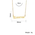 Collana con segno zodiacale Toro in acciaio inossidabile dorato, catena da 50 cm - Toro Oro