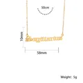 Gold Sagittarius zodiac letter necklace in 18K gold plated stainless steel finish - Sagittarius Gold