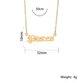 Elegant 18K gold plated stainless steel Pisces zodiac name necklace jewelry for women - Pisces Gold