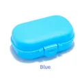 Contenitore portatile in plastica blu con pratica chiusura a scatto per piccoli oggetti - 98mm*64mm*38mm / Blu