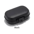 Scatola portaoggetti portatile in plastica nera con chiusura a scatto per pillole e gioielli - 98mm*64mm*38mm / Nero